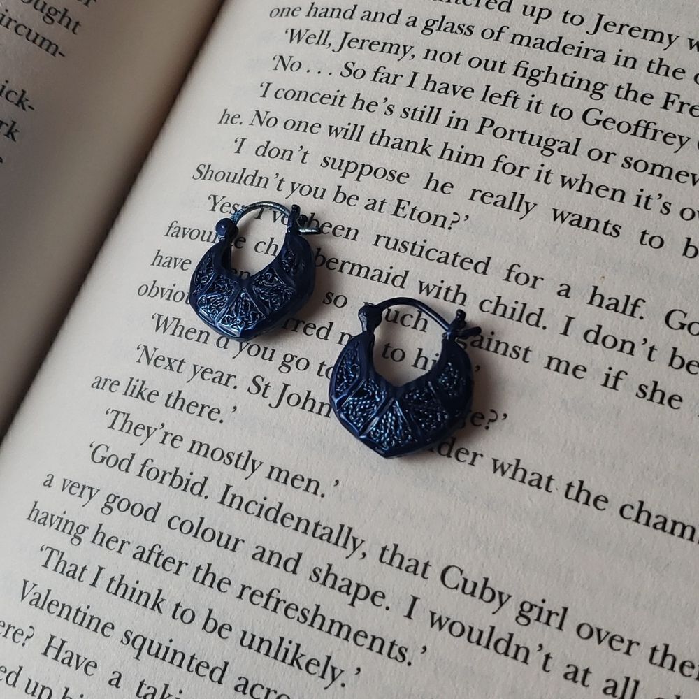 Navy Blue Earrings